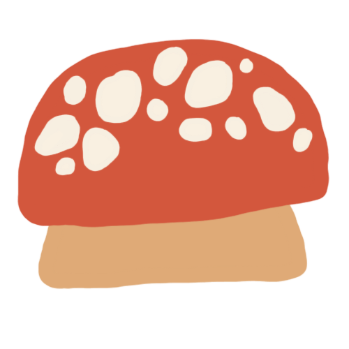 A red and white mushroom